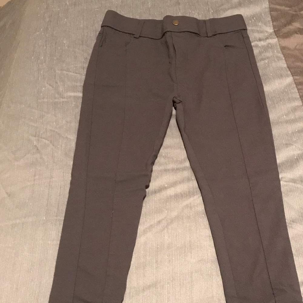 Grey skinny dress pants